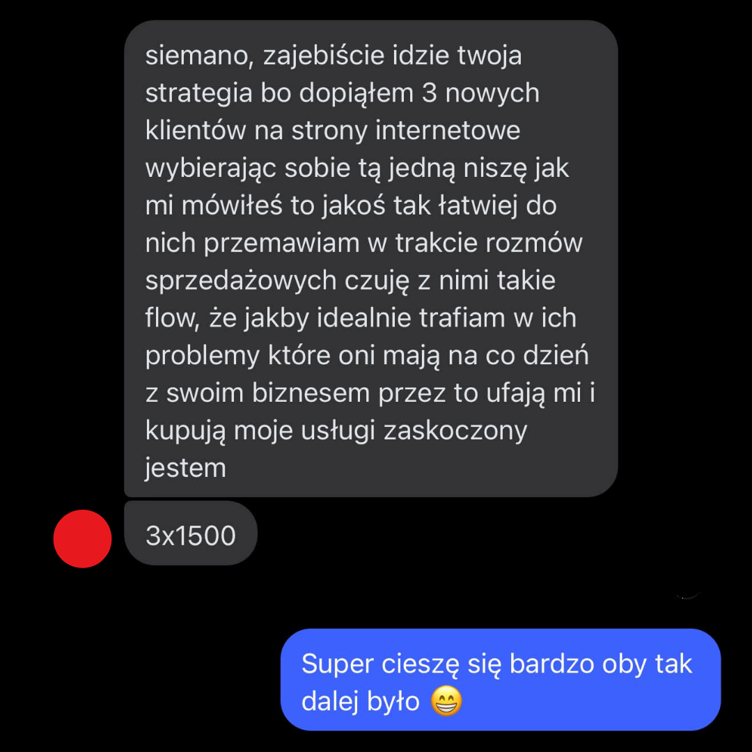 Wiadomość od podopiecznego – +4,5k